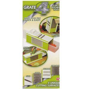 Grate 4 Kitchen Tool 4-in-1 Unique Cutting Surfaces